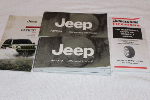 09 jeep patriot owners manual w/warranty &amp; owners information (set) original oem