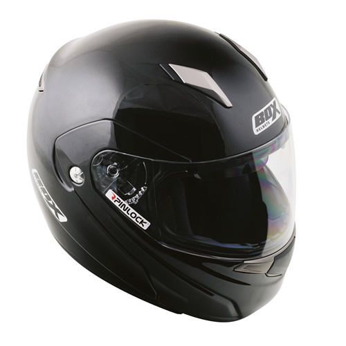 Box sz-1 flip front gloss black motorbike motorcycle helmet