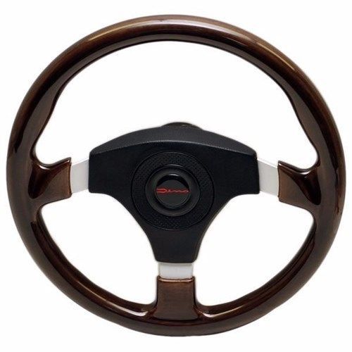 Dino steering wheel cherry woodgrain w/ hub marine boat
