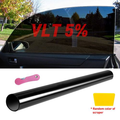 Uncut Roll Window Tint 5% VLT Super Dark Black Film 20"Inches x 10'Feet Car Home, US $11.89, image 2