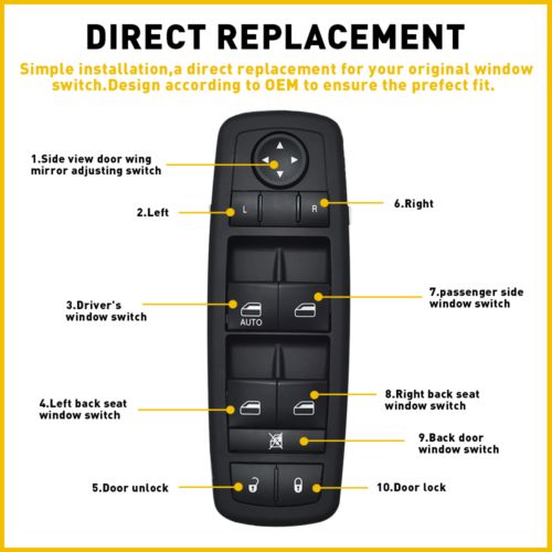 Power Window Master Control Switch Fit for 2011-2016 Dodge Journey 68084001AD, US $24.99, image 17