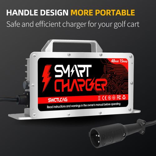 48Volt 15AMP Golf Cart Battery Charger W/3 Pin Round Plug For Club Car Golf Cart, US $119.99, image 5