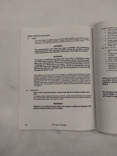 Continental Aircraft Engine Model L/TSIO-360-RB Operation & Installation Manual, US $19.95, image 11