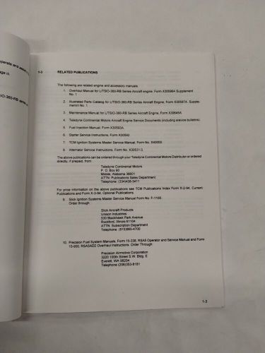 Continental Aircraft Engine Model L/TSIO-360-RB Operation & Installation Manual, US $19.95, image 22