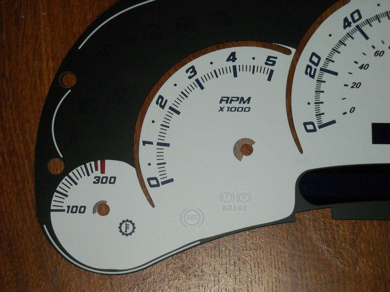 03-05 GM TRUCK SPEEDOMETER CLUSTER ESCALADE SILVER SS GAUGE FACE APPLIQUE W TRAN, US $23.99, image 2