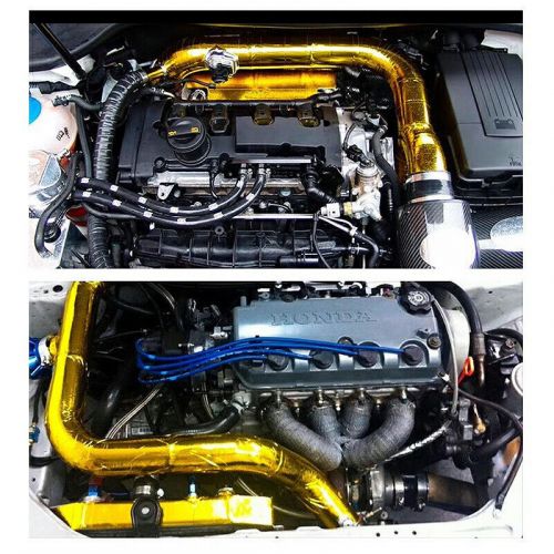 10m x 5cm Adhesive Reflective Wrap Gold Heat Shield Wrap Tape For Car Engine, US $, image 9