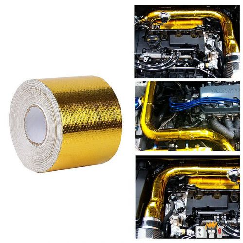 10m x 5cm Adhesive Reflective Wrap Gold Heat Shield Wrap Tape For Car Engine, US $, image 10