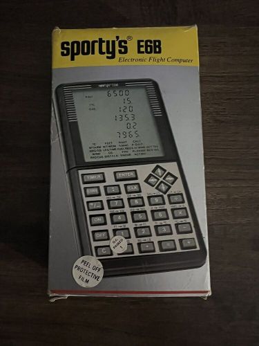 Sporty’s electronic e6b flight computer calculator w case for pilots -brand new