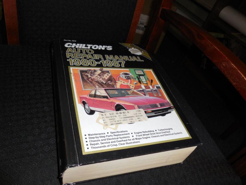 1980-1987 chilton's auto repair manual collectors edition chevy,ford,chrysler am