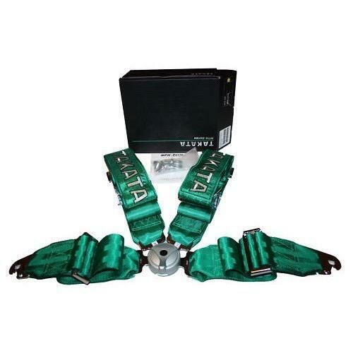 2 Set x TAKATA GREEN Universal 3' Inch 4 Point Racing Harness/Quick Release, US $189.90, image 2