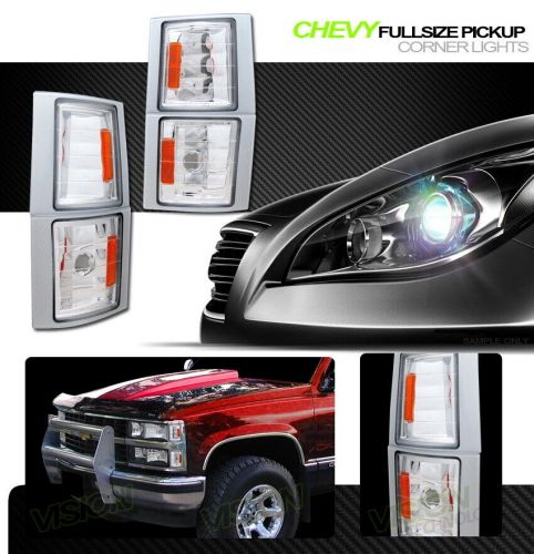 Clear amber signal parking corner light k2 for 94-00 chevy c10 ck c/k truck/suv