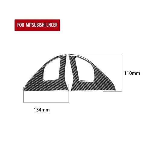 2pcs Carbon Fiber Door Window Speaker Sticker Trim For Lancer GTS 2008-2015, US $24.34, image 4