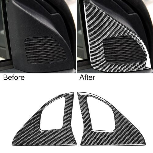 2pcs Carbon Fiber Door Window Speaker Sticker Trim For Lancer GTS 2008-2015, US $24.34, image 7