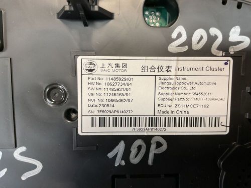 2023 MG ZS 1.0 PETROL INSTRUMENT CLUSTER SPEEDOMETER 11485929, US $, image 4