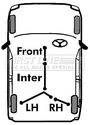 Handbrake Cable Rear Left FKB3781 First Line Hand Brake Parking 4422442 93868406, US $, image 2