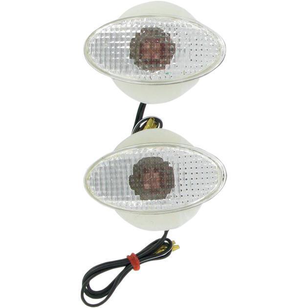 K&s flat oval flush mount medium marker light set s/f clear