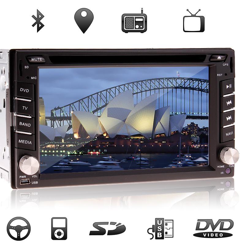 Latest 6.2" eonono 2din hd car gps dvd player ipod bluetooth radio 3d free map