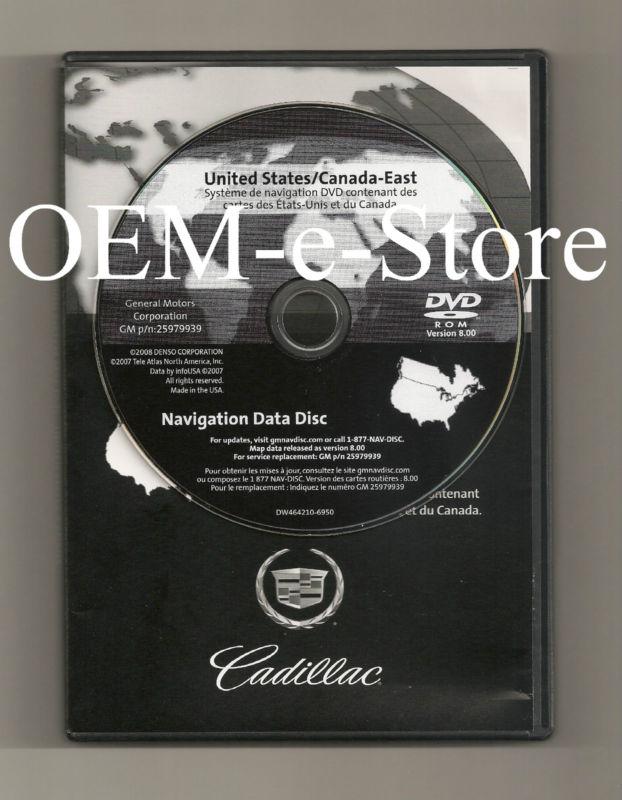 8.00 update east 2007 2008 2009 cadillac xlr xlr-v coupe gps navigation dvd disc
