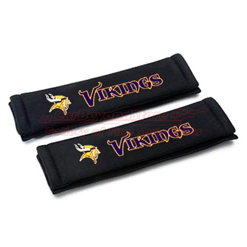 Nfl minnesota vikings seat belt shoulder pads, pair, licensed + free gift