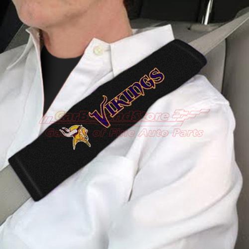 NFL Minnesota Vikings Seat Belt Shoulder Pads, Pair, Licensed + Free Gift, US $7.95, image 2
