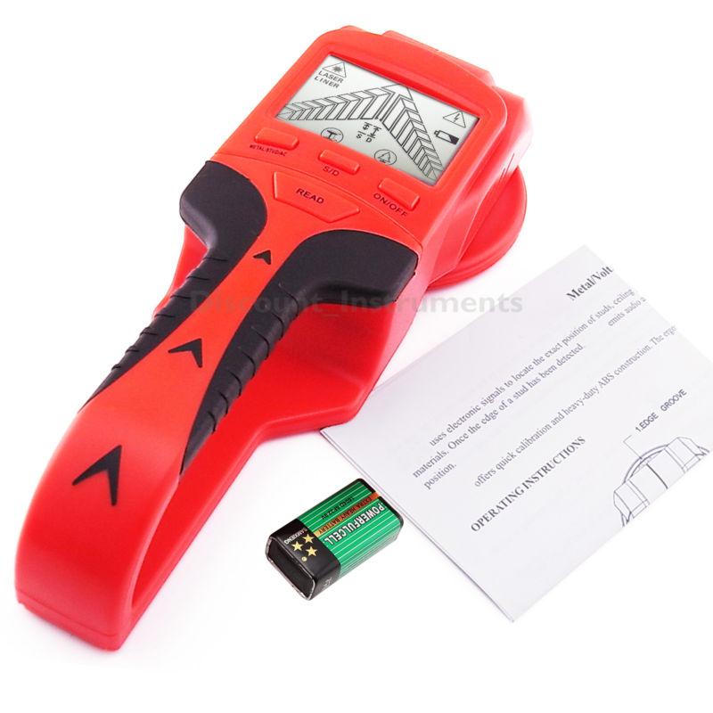 3-in-1 multi scanner wood stud v-groove metal voltage cable wire detector finder