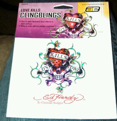 Love kills cling blings ed hardy