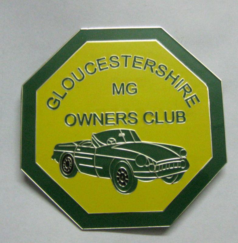 Car badge - gloucestershire mg owners club grill badge emblem logos metal car 