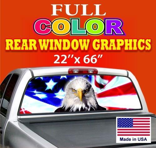 One way sign graphic   usa eagle rear window decal tint -dodge  chevy  ford