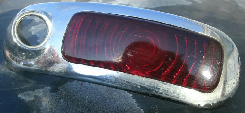 1940 40 buick rear chrome tail light bezel & lens lh driver super roadmaster oem