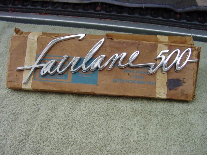 1960 FORD N.O.S. FAIRLANE 500 EMBLEM, US $34.95, image 3