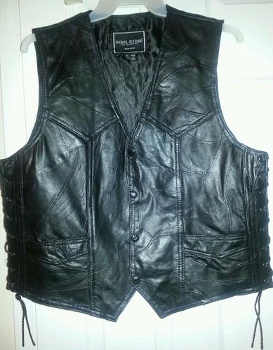Purchase Rebel Ryder The Collection Women's leather vest size Large in ...