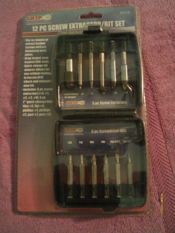 Purchase New 12 PIECE SCREW EXTRACTOR/SCREWDRIVER BIT SET (EZOUTS