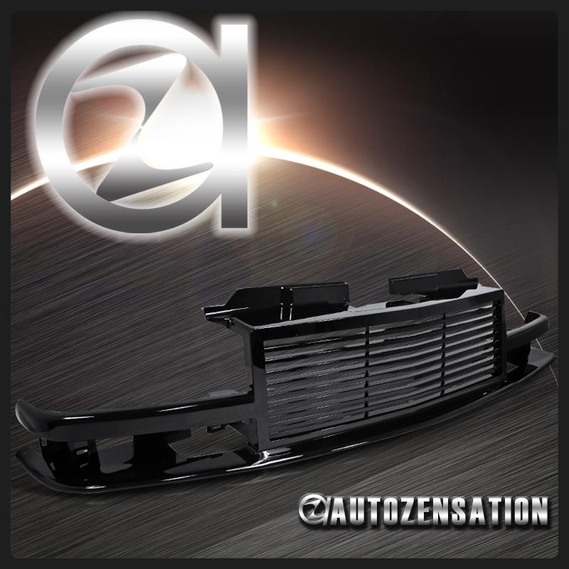 98-02 chevy s10 / blazer abs black front bumper grill 1pc grille