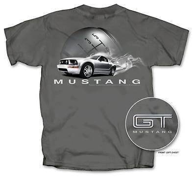 T-shirt: ford mustang 2005 06 07 08 09 gt smokin'! grey free shipping on all!