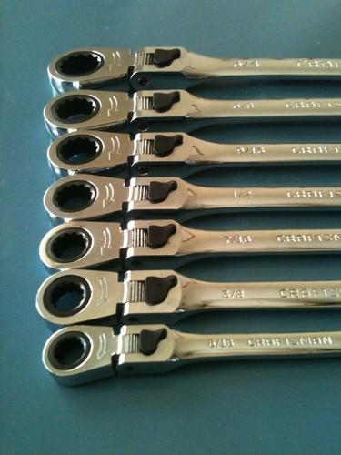 Craftsman 7 Pc. SAE Locking Flex Ratcheting Combination Wrench, US $49.99, image 3