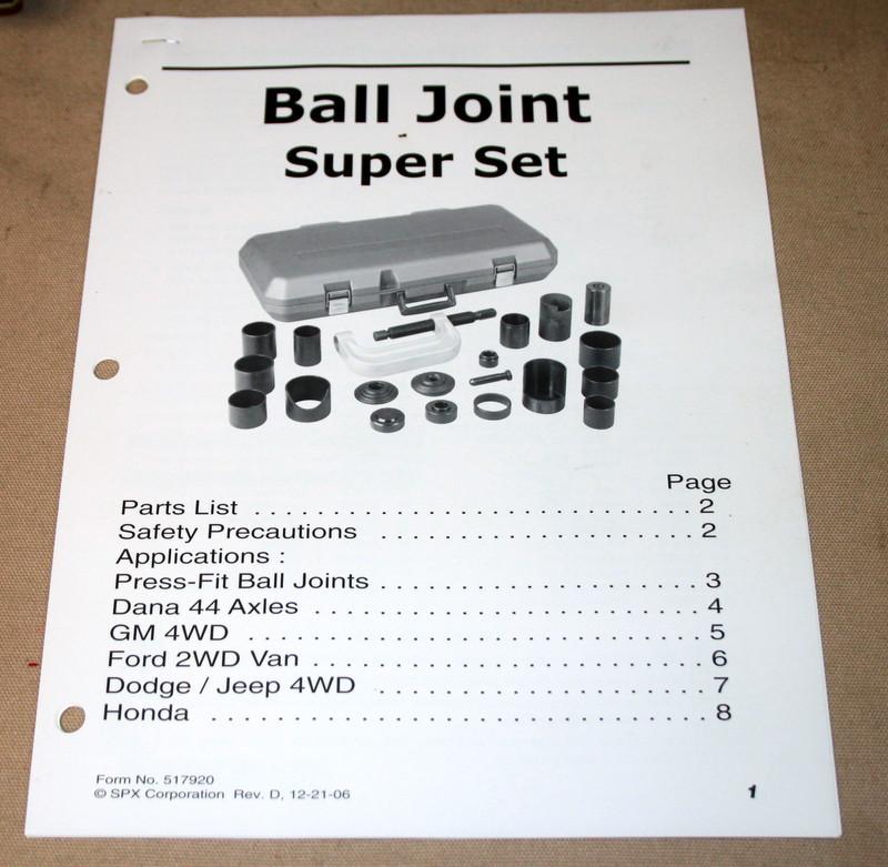 Purchase ^OTC Ball Joint Super Set 6530 **FAST SHIPPING** in Topeka