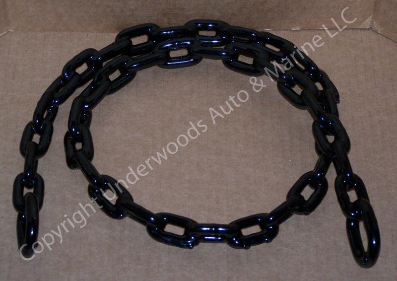1/4 x 4' vinyl coated anchor chain black greenfield usa