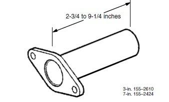 Cummins onan 155-2424 straight downtube exhaust adapter