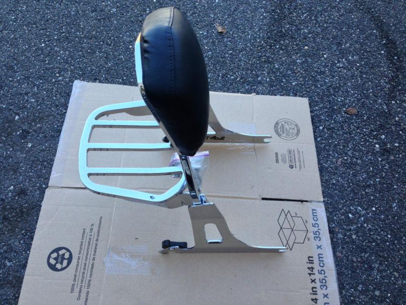 Dyna fatbob detachable backrest with luggage rack