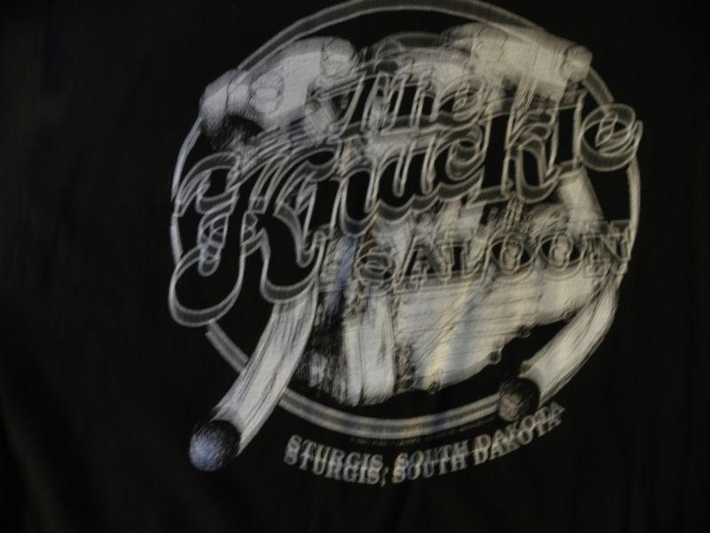 "the knuckle" pocket short sleeve black t-shirt~sturgis, south dakota