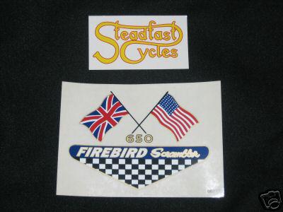 Bsa 650 firebird scrambler motorcycle vinyl decal