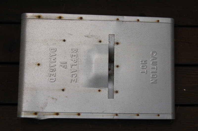 Airstream vent for hot water heater on 1964 safari trailer