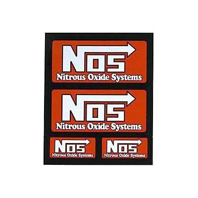 Nos decal nos nitrous oxide systems decal 3.0" x 6.5" die-cut red white black ea