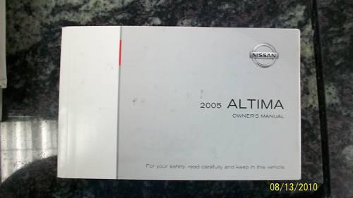 2005  nissan altima owners manual 