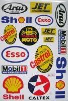 Shell caltex esso castrol jet mobil 1 one sticker decal helmet motocross dirt