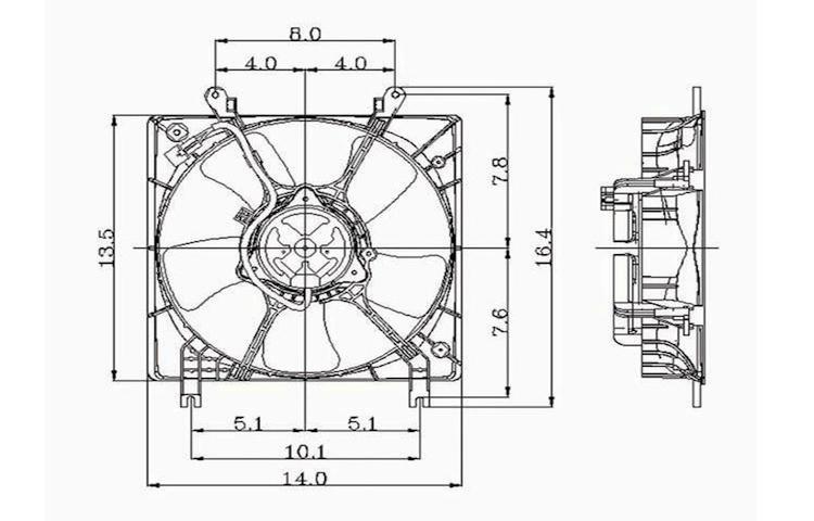 Radiator cooling fan 95-97 dodge avenger 2dr chrysler sebring 2dr 2.0l mb906421