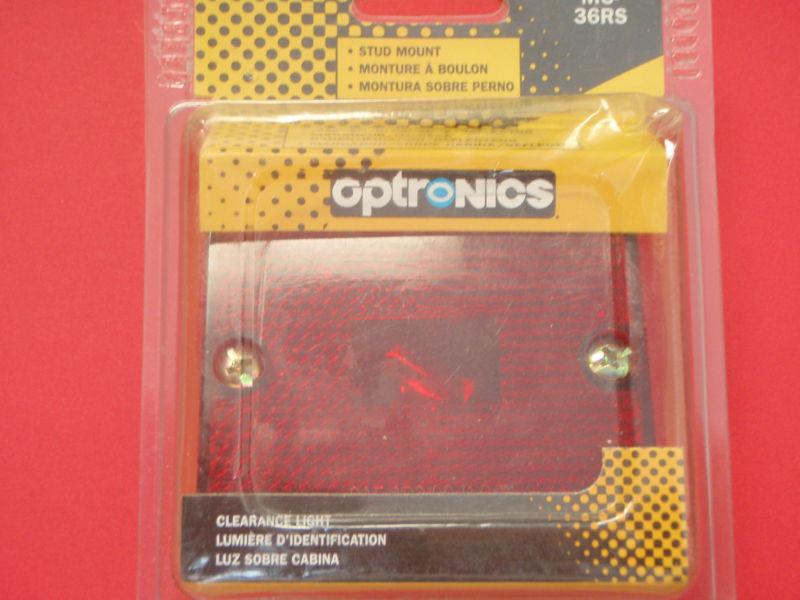 Boat trailer red side marker light mc36rs 12v stud mount 2-3/4x2" clearance lite