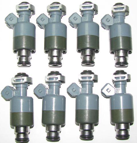Set of 8 brand new genuine gm oem fuel injectors, cadillac 4.6l v8's, 1996-1999