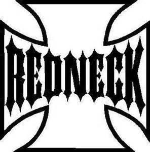 Redneck iron cross vinyl decal outdoor sticker