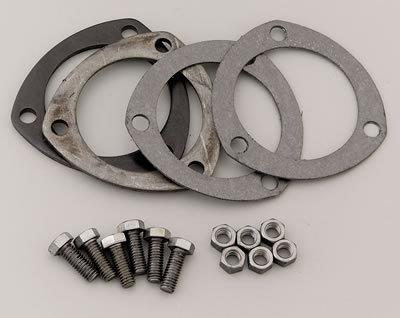 Hooker headers collector rings 3.00" weld-on 3-bolt flange steel natural pair